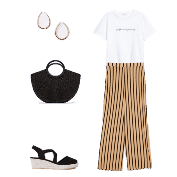 Outfit of the Day: Striped Pants with Espadrilles