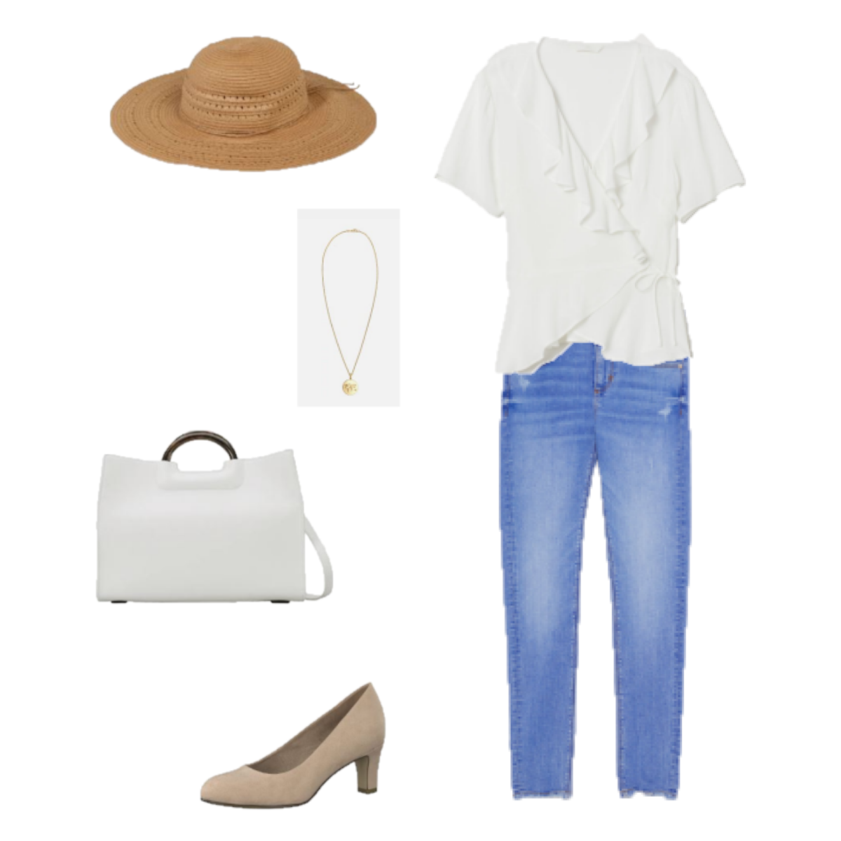 Outfit of the Day: A white wrap blouse