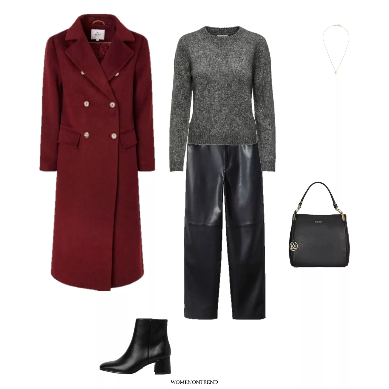 Winter Capsule Wardrobe 2024: Dark Red Edition - WomenOnTrend